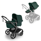 Fox 5 Renew Kinderwagen Compleet Black - Fern Green voorkant van Bugaboo