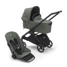 Bugaboo Dragonfly Kinderwagen met zwart frame en forest green bekleding