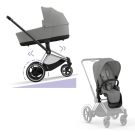 Cybex E-Priam Kinderwagen Compleet Mirage Grey - Chrome Black Frame