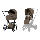 Cybex Kinderwagen e-Priam 5 Compleet Comfort Matt Black Frame - Coconut Brown
