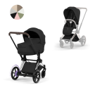 Cybex Kinderwagen e-Priam 5 Compleet Style Chrome Brown Frame