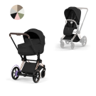 De Cybex Kinderwagen e-Priam 5 Compleet Style Rosegold Frame