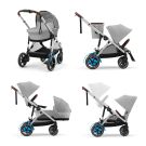 Cybex e-Gazelle S Kinderwagen Compleet Stone Grey - Silver Frame