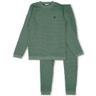 Feetje Pyjama Volwassen Wafel Zeegroen – Family Edition