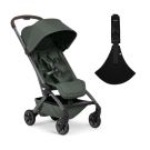 Joolz Buggy Aer2 x Wildride Classic Bundel Forest Green overzicht met buggy en Wildride peuterdraagzak