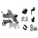Joolz Single Kinderwagen Geo 5 All-in-One Bundel Sage Green met Autostoel en Accessoires