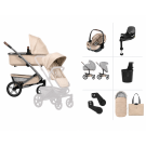 Joolz Single Kinderwagen Geo 5 All-in-One Bundel Sandy Taupe met Autostoel en Accessoires