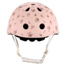 Zijaanzicht van Little Dutch roze helm met bloemen