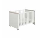 Paidi ledikant Kira in krijtwit met eiken Nautik accenten – stijlvol babybed voor de kinderkamer