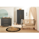 Paidi - Transland 3 delige Babykamer Mira Zwart - Eiken