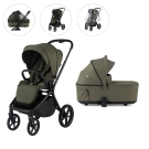 Pericles Kinderwagen Noa Compleet Olive inclusief accessoires voor de wandelwagen en reiswieg