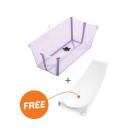 Stokke Flexi Bath Lavender – inklapbaar babybadje met gratis newborn support