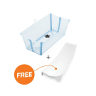 Stokke Flexi Bath Ocean Blue – inklapbaar babybadje met gratis newborn support