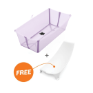 Stokke Flexi Bath X-Large Lavender – inklapbaar babybadje met gratis newborn support
