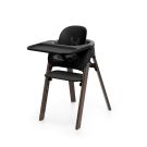 Stokke Steps Stoel Complete Set met Babyset en Tray – Black/Warm Brown