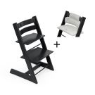 Stokke Tripp Trapp kinderstoel Black tijdelijk met gratis kussen Grey