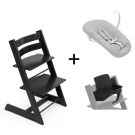 Stokke Tripp Trapp® Black + Newborn Set met gratis babyset