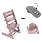 Stokke Tripp Trapp Heather Mauve + Newborn Set Anthracite en gratis babyset