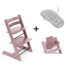 Stokke Tripp Trapp Heather Mauve + Newborn Set en gratis babyset