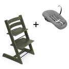 Stokke Tripp Trapp Marble Green + Newborn Set Anthracite