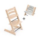 Stokke Tripp Trapp kinderstoel Natural tijdelijk met gratis kussen Grey
