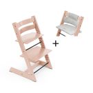 Stokke Tripp Trapp kinderstoel Serene Pink tijdelijk met gratis kussen Grey