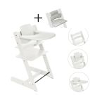 Stokke Tripp Trapp Stoel Bundel met BabySet² en Tray White inclusief gratis kussen