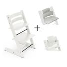Stokke Tripp Trapp Stoel Bundel met BabySet² - White met gratis kussen