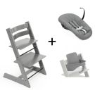 Stokke Tripp Trapp Storm Grey + Newborn Set Anthracite met gratis Babyset
