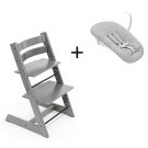 Stokke Tripp Trapp Storm Grey, inclusief los afgebeelde Newborn Set