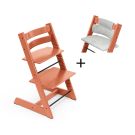Stokke Tripp Trapp kinderstoel Terracotta tijdelijk met gratis kussen Grey