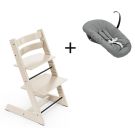 Stokke Tripp Trapp Vanilla White, inclusief los afgebeelde Newborn Set Anthracite
