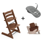 Stokke Tripp Trapp Warm Brown + Newborn Set Anthracite en babyset