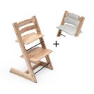 Stokke Tripp Trapp kinderstoel Wild Wood tijdelijk met gratis kussen Grey