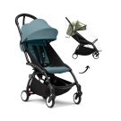 Stokke YOYO³ Buggy Aqua – Black Frame inclusief gratis regenhoes
