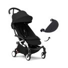 Stokke YOYO 3 buggy Black met White frame en gratis leg rest - bundel aanbieding