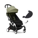 Stokke YOYO 3 Buggy Olive met White frame en gratis leg rest - bundel aanbieding