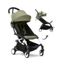Stokke YOYO³ Buggy Olive – White Frame inclusief gratis regenhoes