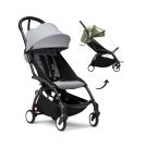 Stokke YOYO³ Buggy Stone – Black Frame inclusief gratis regenhoes