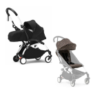 Stokke YOYO³ Kinderwagen Compleet Leopard met 0+ Newborn Pack Black – White Frame