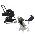 Stokke YOYO³ Kinderwagen Compleet Leopard met 0+ Newborn Pack Black – Black Frame met gratis leg rest