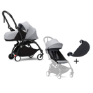 Stokke YOYO³ Kinderwagen Compleet met 0+ Newborn Pack Stone – Black Frame met gratis voetenplankje