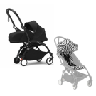 Stokke YOYO³ Kinderwagen Compleet Zebra met 0+ Newborn Pack Black – Black Frame