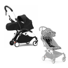 Stokke YOYO³ Kinderwagen Compleet Zebra met 0+ Newborn Pack Black – White Frame