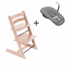 Stokke Tripp Trapp Serene Pink + Newborn Set Anthracite