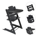 Stokke Tripp Trapp Stoel Bundel met BabySet² en Tray - Black