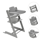 Stokke Tripp Trapp Stoel Bundel met BabySet² en Tray - Storm Grey
