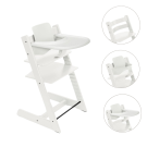 Stokke Tripp Trapp Stoel Bundel met BabySet² en Tray - White