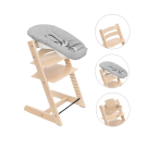 Stokke Tripp Trapp Stoel Bundel met BabySet² Natural en Newborn Set Grey