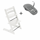 Stokke Tripp Trapp White + Newborn Set Anthracite